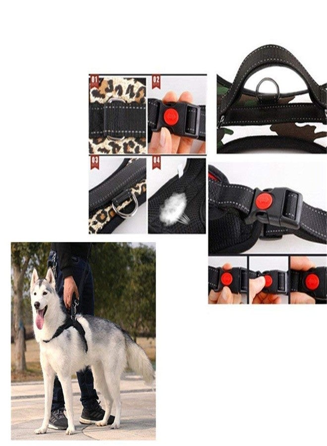 Pet Guard سترة حماية للكلاب، قابلة للتعديل، مبطنة، مزودة بخياطة عاكسة ومقبض لسهولة التحكم، مناسبة للكلاب أثناء التدريب والمشي، مقاس متوسط - قطعة واحدة، قد يختلف اللون - Image 3